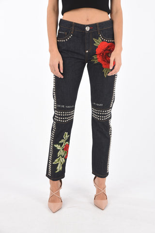 regular fit ALBERTA CREY jeans with side studs