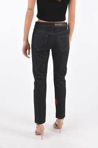 regular fit ALBERTA CREY jeans with side studs