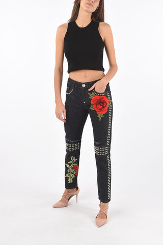 regular fit ALBERTA CREY jeans with side studs