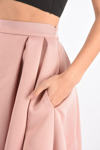 COUTURE pleated high-rise waist YOU ARE MY TYPE circle skirt