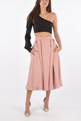 COUTURE pleated high-rise waist YOU ARE MY TYPE circle skirt