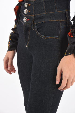 stretch denim high-rise waist DOMINIZZA jeans