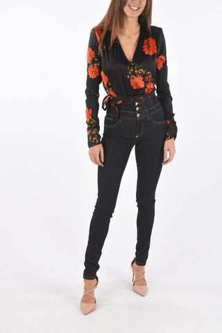 stretch denim high-rise waist DOMINIZZA jeans
