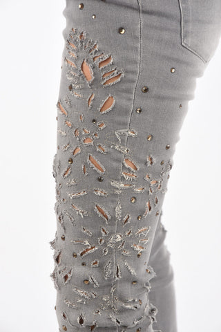 Slim Fit distressed BACLIFF jeans