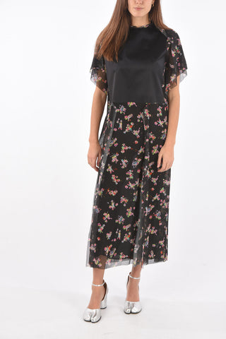 MM0 printed dress with double Front Split 