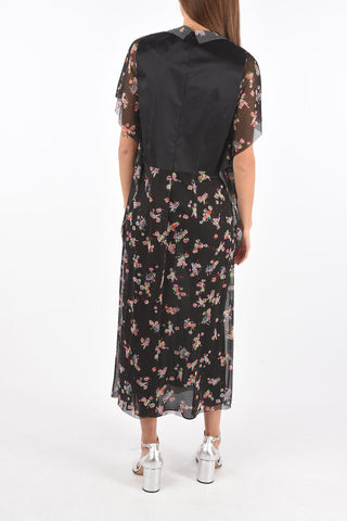 MM0 printed dress with double Front Split 