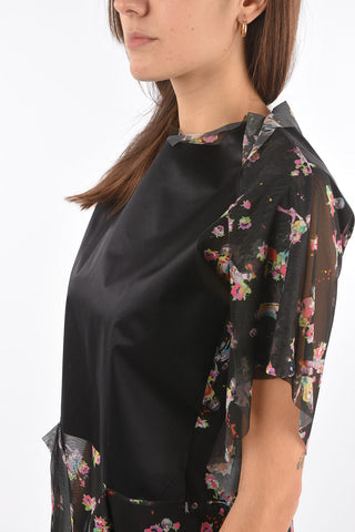 MM0 printed dress with double Front Split 