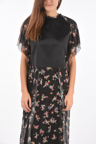 MM0 printed dress with double Front Split 