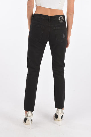 boyfriend cut distressed CHANDELIER jeans