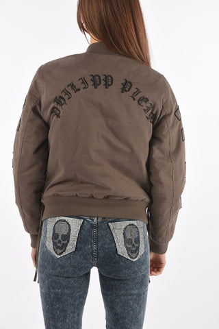 COUTURE bomber MILITARY imbottito con chiusura zip