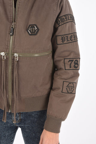 COUTURE bomber MILITARY imbottito con chiusura zip