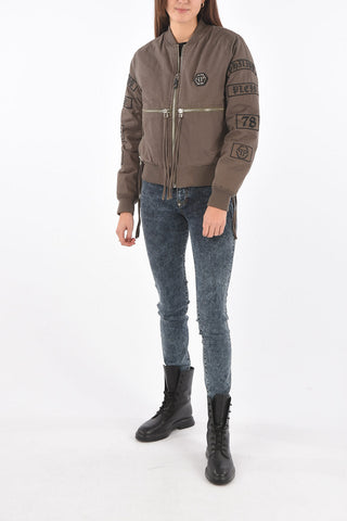 COUTURE bomber MILITARY imbottito con chiusura zip