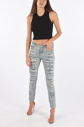 jeans CHANDELIER Boyfriend cut distressed