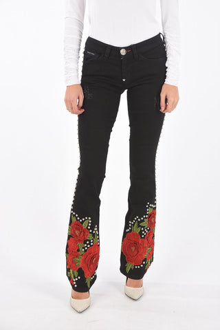 stretch denim ANDREA ELISE VONN bootcut jeans with studs