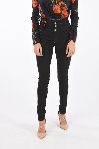 stretch denim high-rise waist DOMINIZZA jeans
