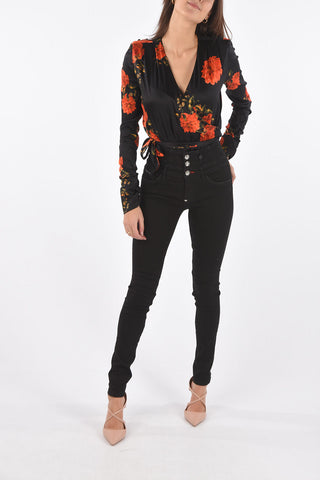 stretch denim high-rise waist DOMINIZZA jeans