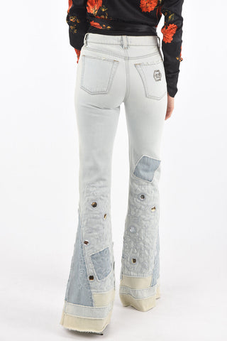 high-rise waist BADASS WAXFLOWER bootcut jeans