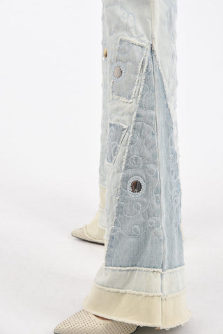 high-rise waist BADASS WAXFLOWER bootcut jeans