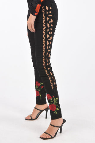 cut out side details High Waist ELICIA PRIT Jegging