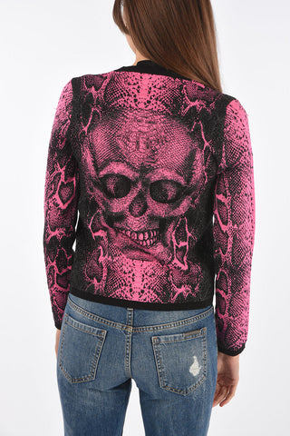 COUTURE v-neck snake-print ALBA NIGHT cardigan