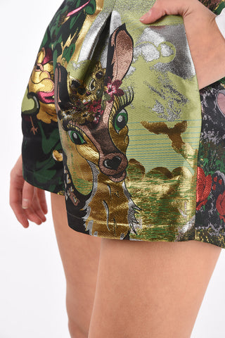COUTURE lurex PULL THEM shorts with studs