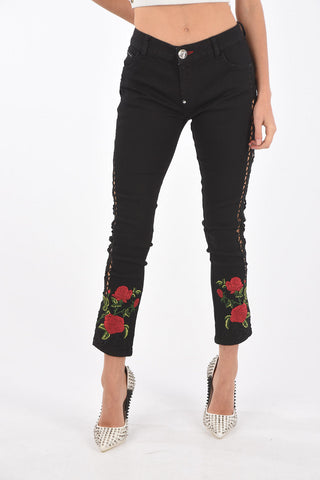 straight fit BARRETT JANE jeans with side cut out detail