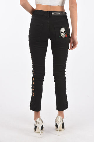 straight fit BARRETT JANE jeans with side cut out detail