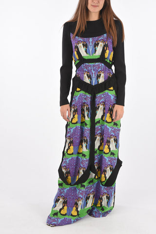 MM1 printed long sleeve maxi dress