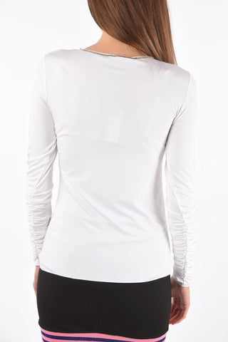 COUTURE T-shirt LITTLE SKULL ONE con strass sul collo