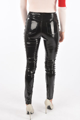 faux leather PINSTRIPE PLEIN super high waist jegging