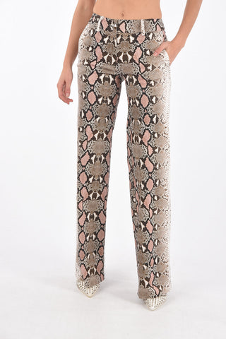 COUTURE snake-print stretch cotton LOUIS CEE pants