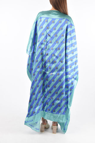 MM6 floral motif maxi poncho