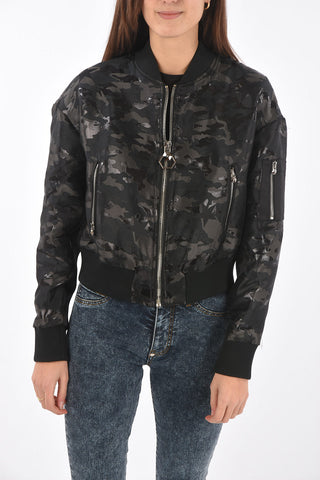 COUTURE camouflage STYLE GARY bomber with zip closure