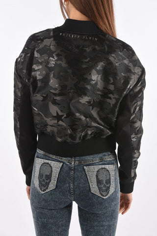 COUTURE camouflage STYLE GARY bomber with zip closure