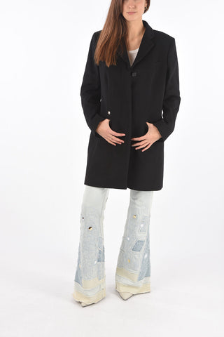 COUTURE hidden closure LONGEST SKULL chesterfield coat