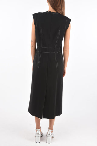 MM0 below knee dress with cut out details