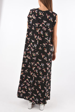 MM0 vestito shift stampato con dettagli cut out