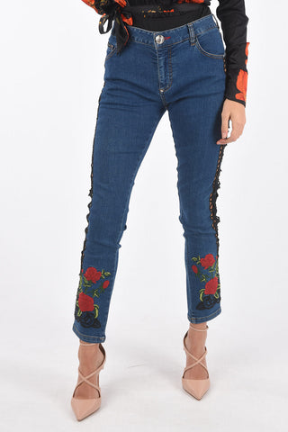 straight fit BARRETT JANE jeans with side cut out detail