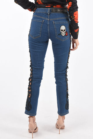 straight fit BARRETT JANE jeans with side cut out detail