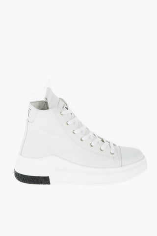 leather ARAIA 74 high top sneakers with side zip