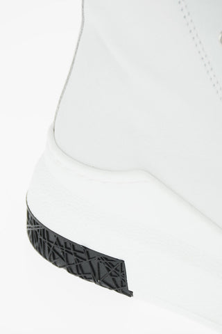 leather ARAIA 74 high top sneakers with side zip