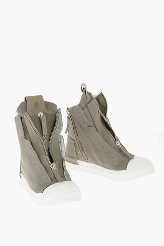 fabric SKIN high top sneakers with zip