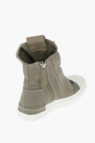 fabric SKIN high top sneakers with zip