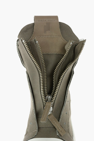 fabric SKIN high top sneakers with zip