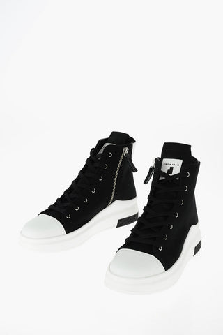 fabric ARAIA 74 high top sneakers with side zip