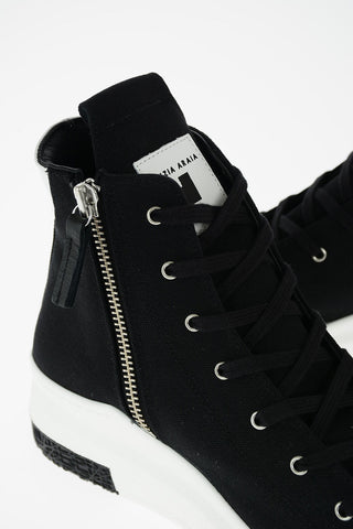 fabric ARAIA 74 high top sneakers with side zip