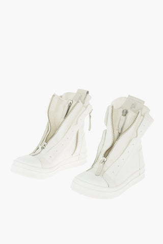 fabric SKIN high top sneakers with zip