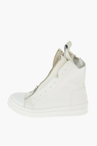 fabric SKIN high top sneakers with zip