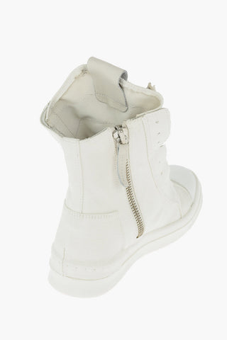 fabric SKIN high top sneakers with zip