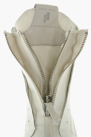fabric SKIN high top sneakers with zip